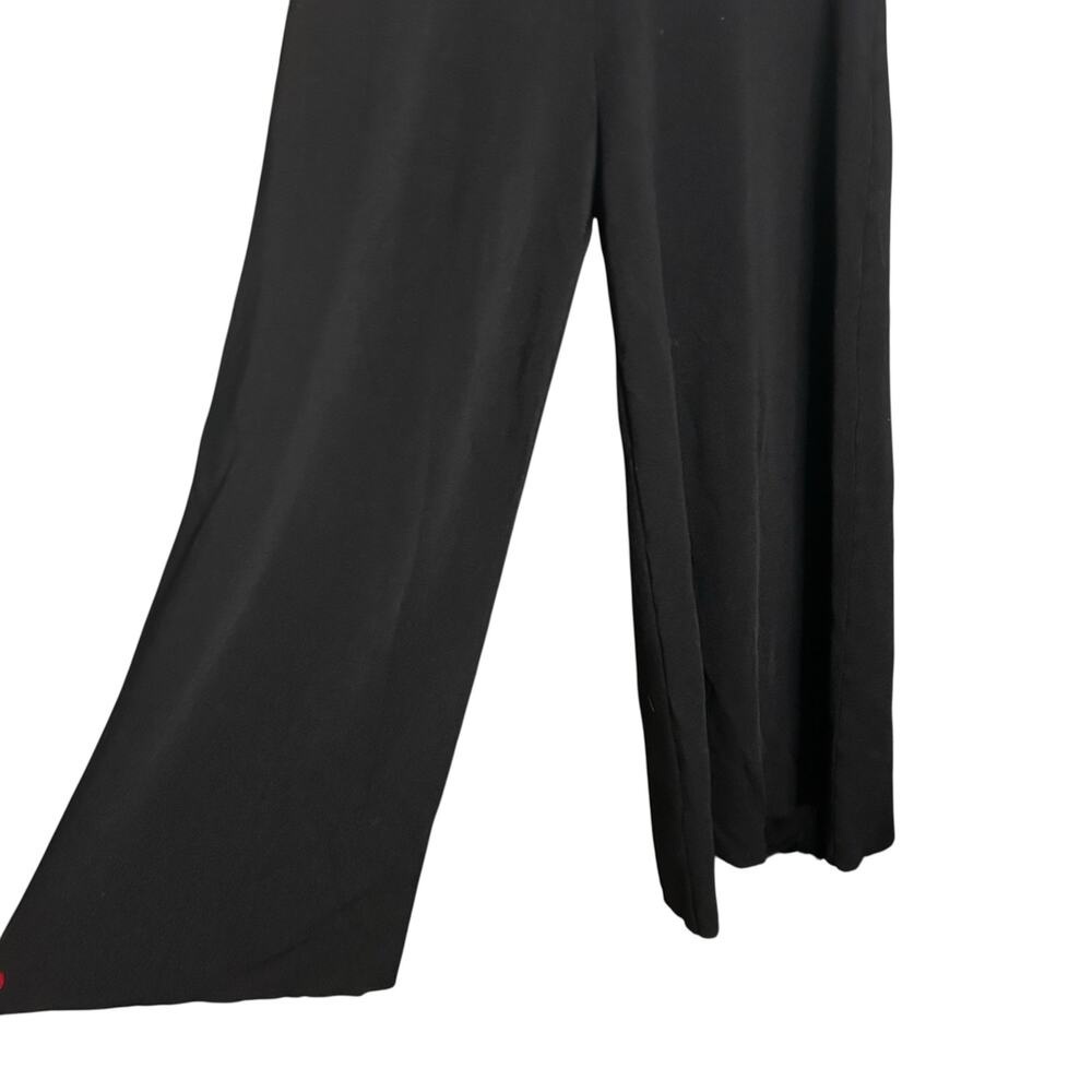 Black Wide Leg Flowy Minimalist Pants Size M
